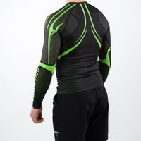 Anaconda Evolution Long Sleeve Rashguard in Black & Green for BJJ