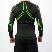 Anaconda Evolution Long Sleeve Rashguard in Black & Green for BJJ